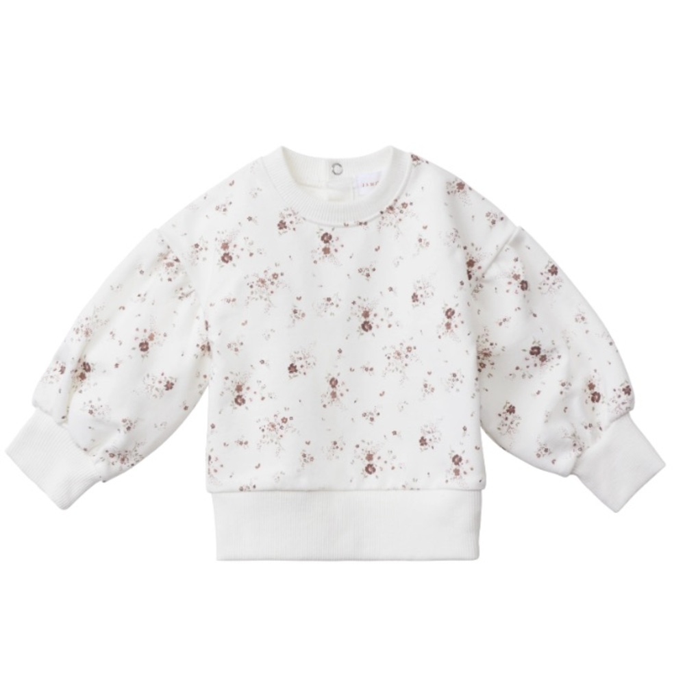 Jamie Kay Gracie Sweat Sweatshirt Top, Sweet William Floral, 0-3 months